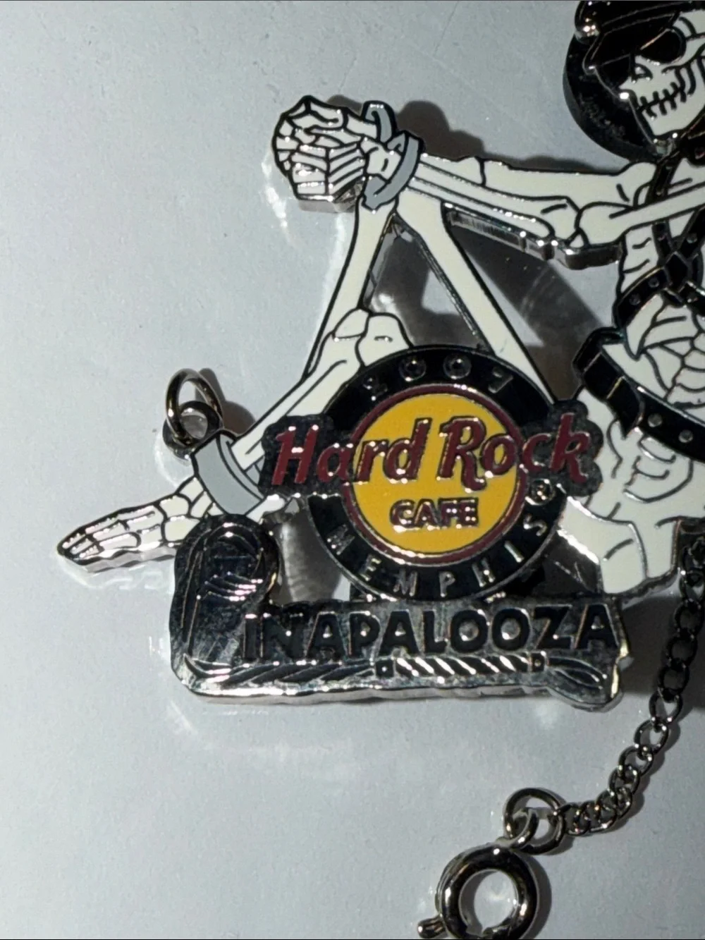 Hard Rock Cafe Memphis Pinapalooza Bondage Skeleton Enamel Pin